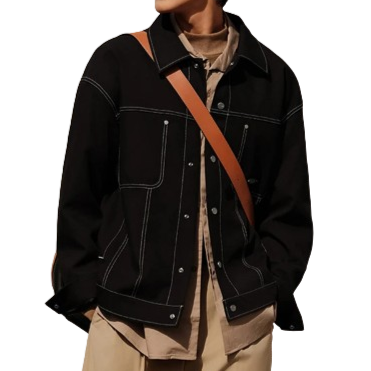 Blouson Homme En Jean Noir