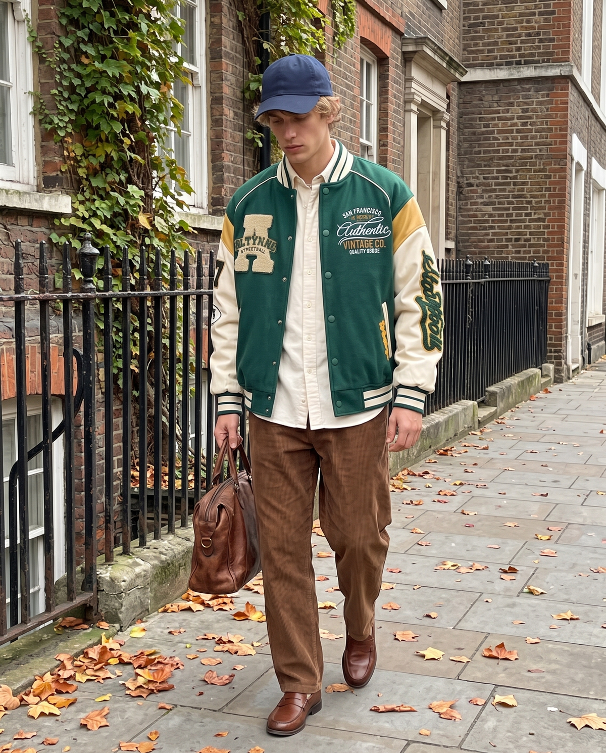 Varsity Jacket Vintage Homme – look lifestyle 1