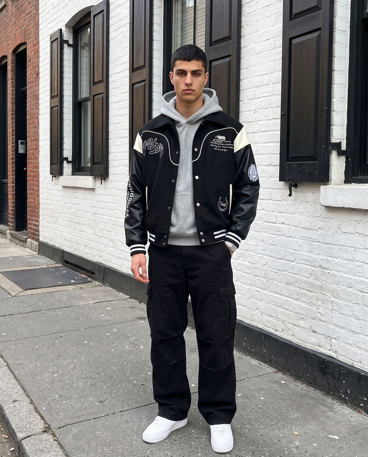 Veste Baseball Oversize Streetwear Homme – look lifestyle 2