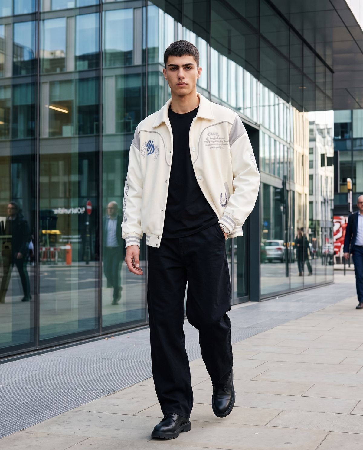 Veste Teddy Baseball Homme – look lifestyle 2