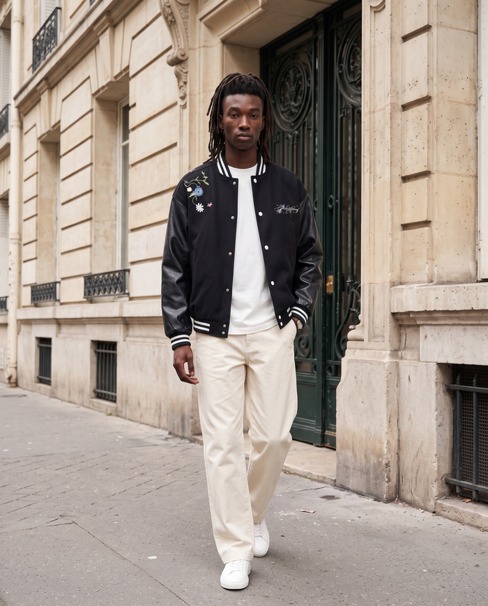 Veste Universitaire Campus Streetwear Homme – look lifestyle 2