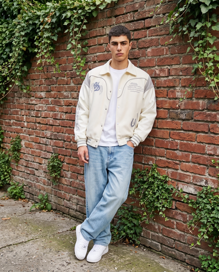 Veste Teddy Baseball Homme – look lifestyle 3