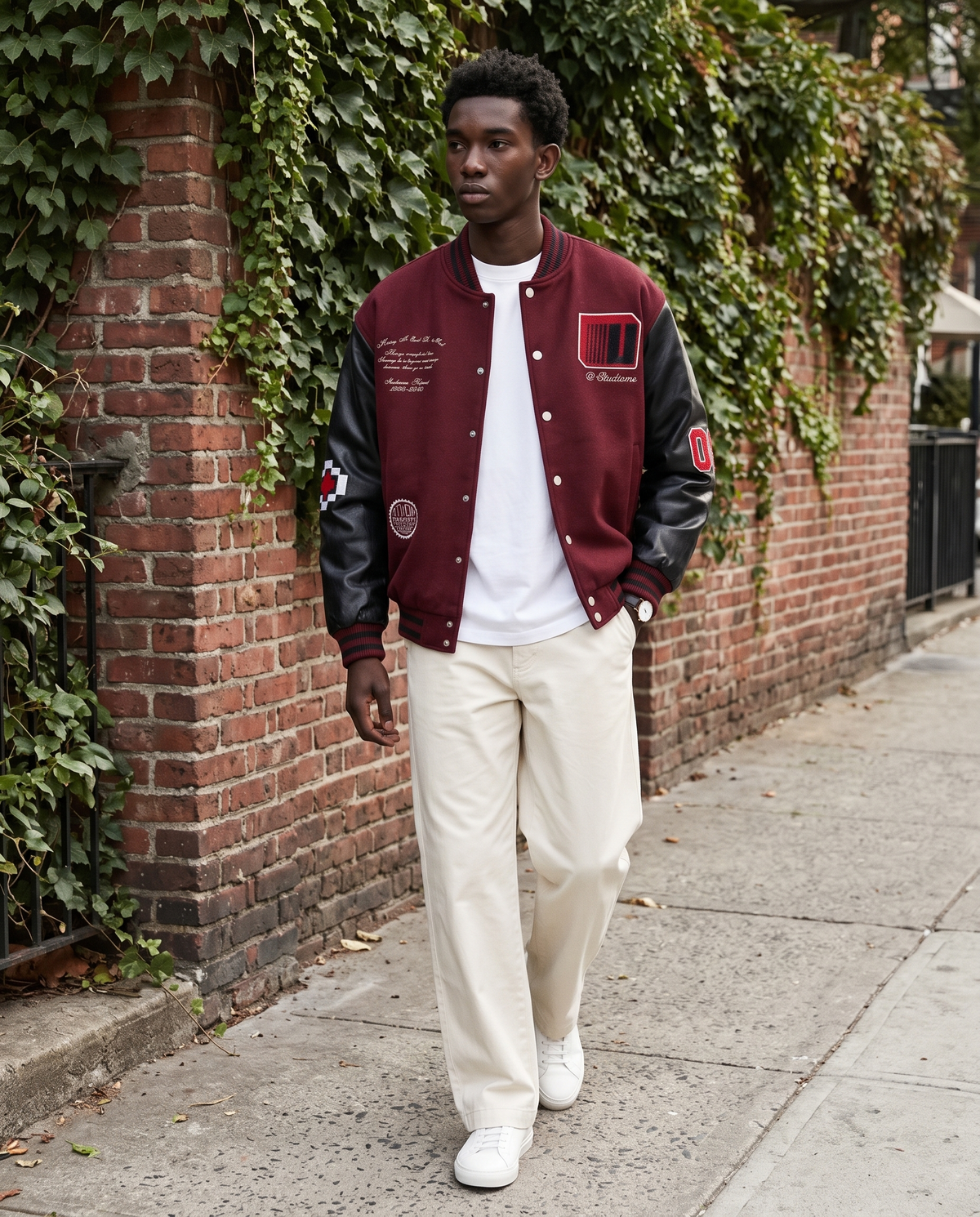 Blouson Teddy Américain Homme – look lifestyle 1
