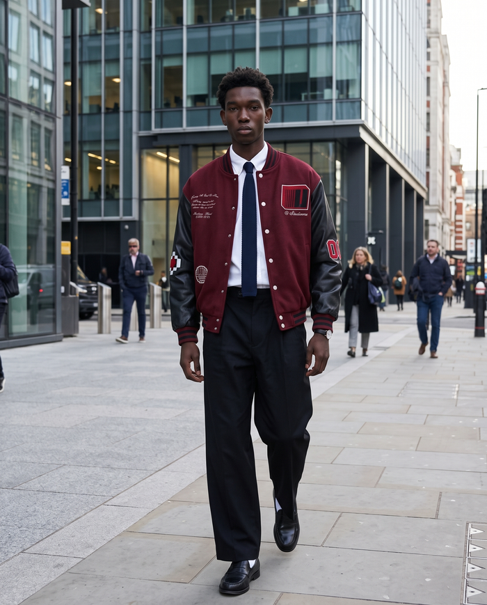 Blouson Teddy Américain Homme – look lifestyle 3
