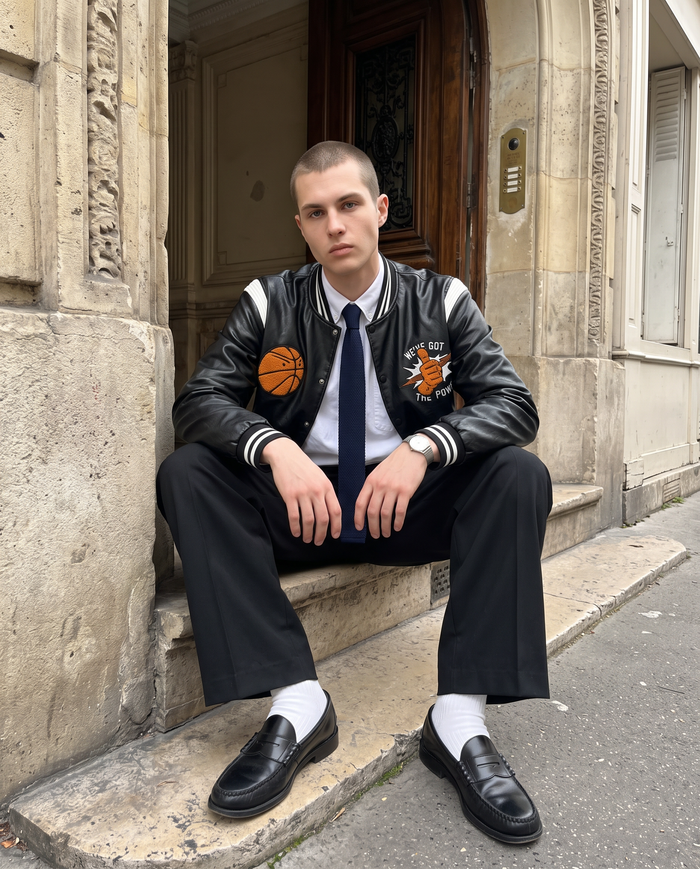 Blouson Teddy Simili-Cuir Homme – look lifestyle 1