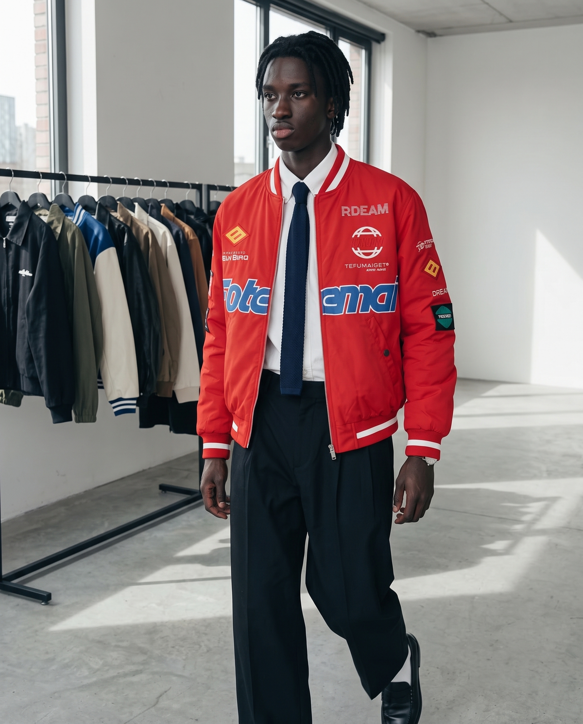 Varsity Jacket Racing Homme – look lifestyle 1