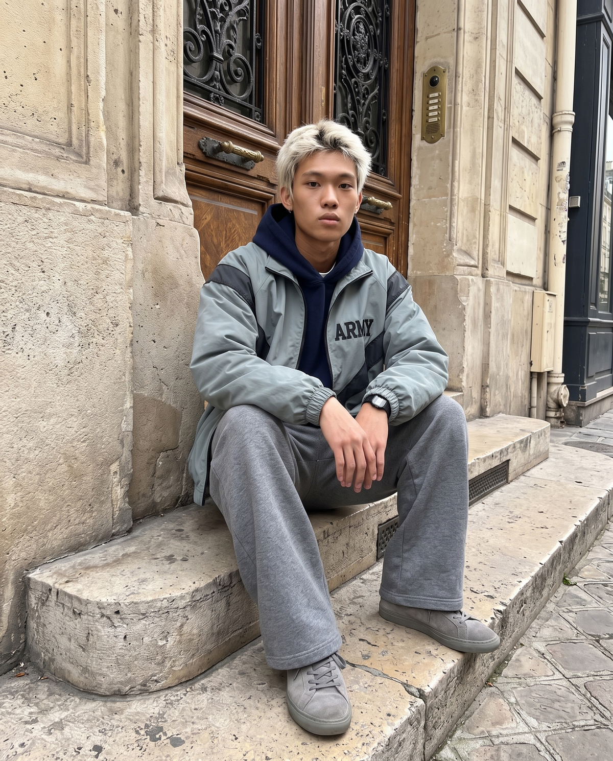 Veste College Homme – look lifestyle 3