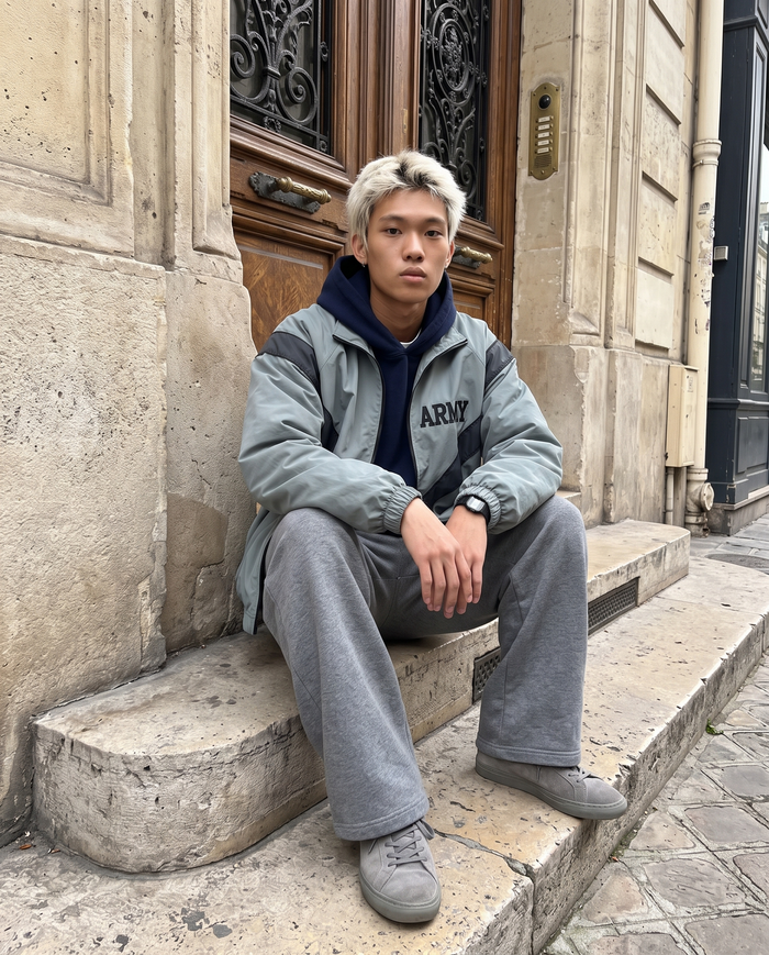 Veste College Homme – look lifestyle 3