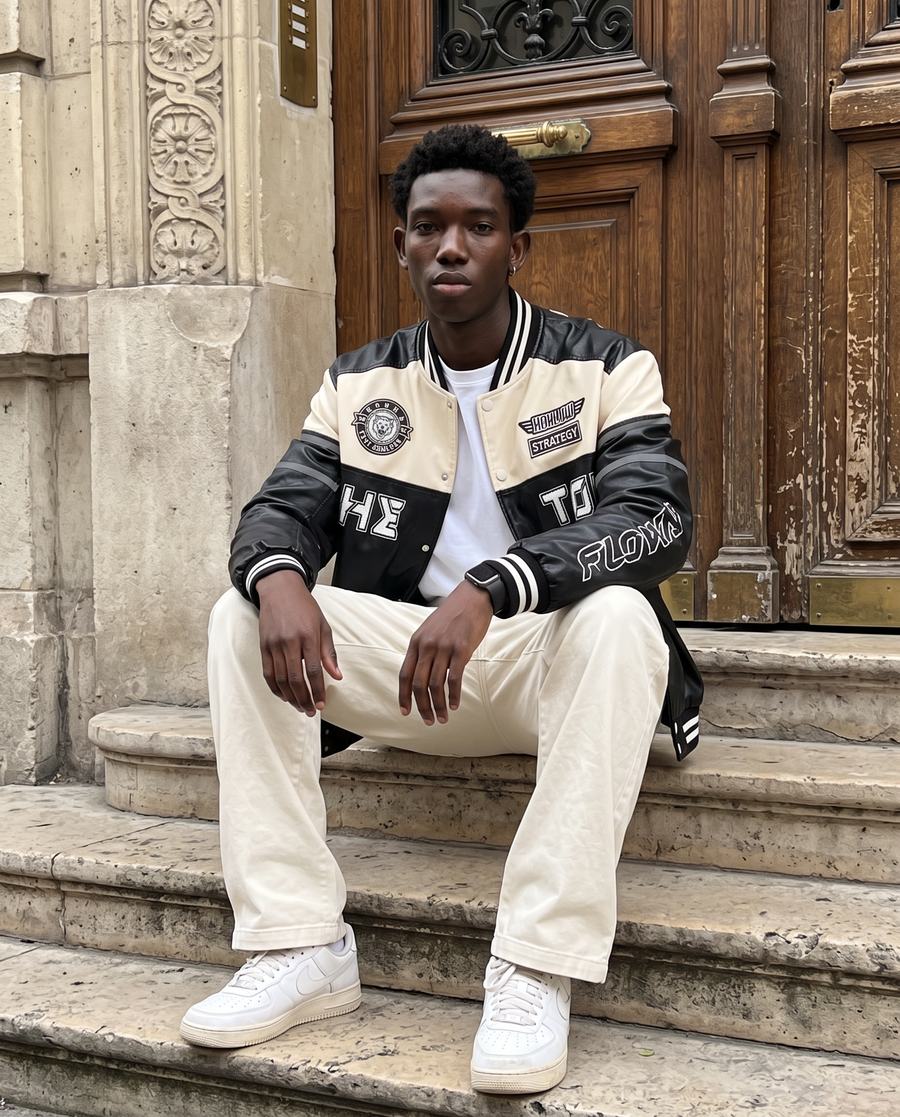 Men's American Football Jacket | US Streetwear Letterman Varsity Sports Jacket