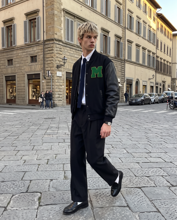 Veste Americaine Baseball Homme – look lifestyle 1