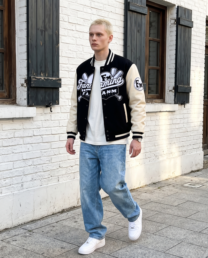 Veste Baseball Americain Homme – look lifestyle 1