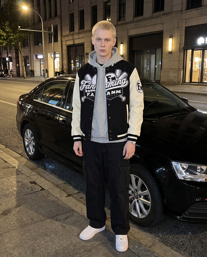 Veste Baseball Americain Homme – look lifestyle 3