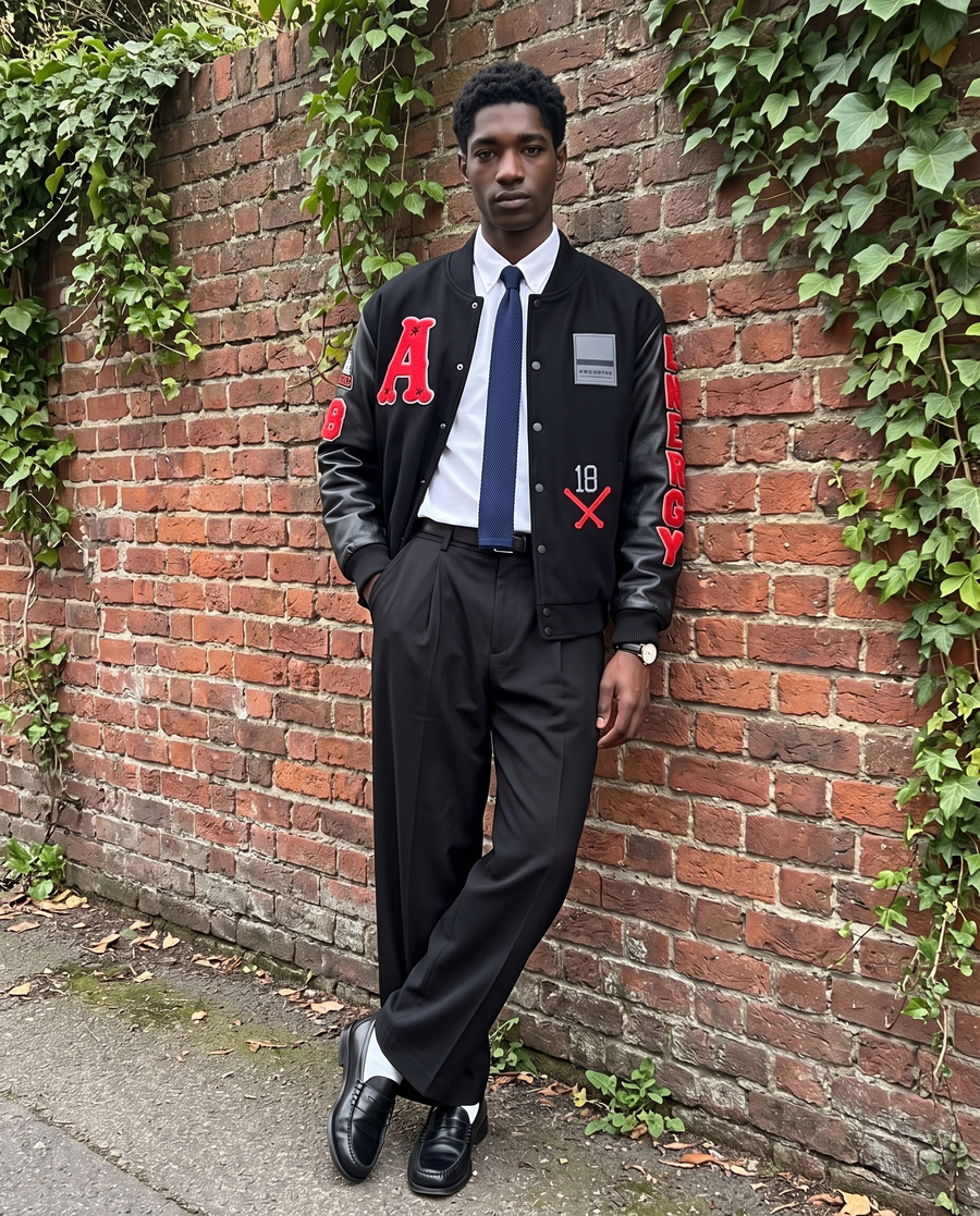 Teddy Baseball Homme | Blouson Baseball Varsity Jacket Universitaire Streetwear
