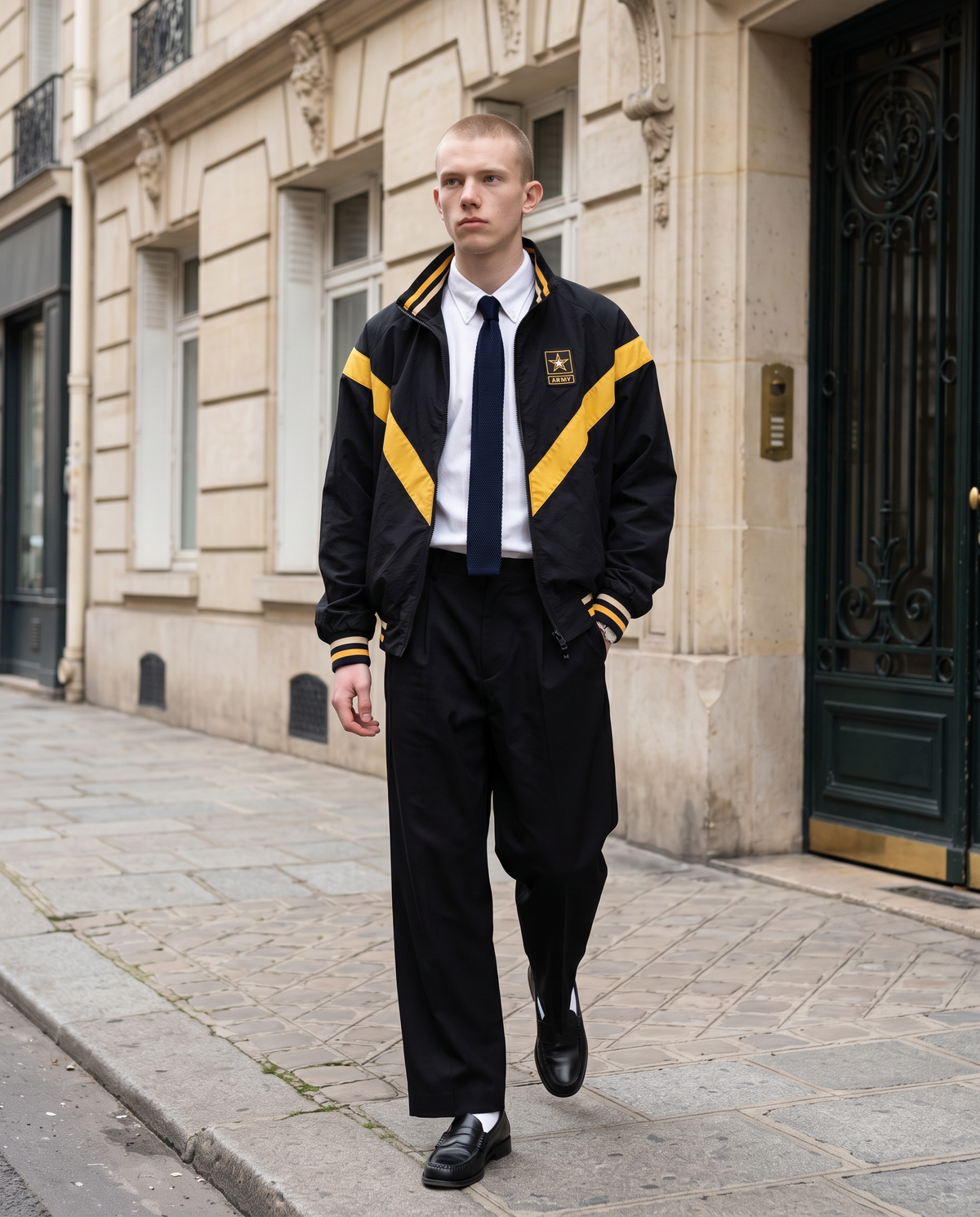 Veste Université Américaine Homme – look lifestyle 1