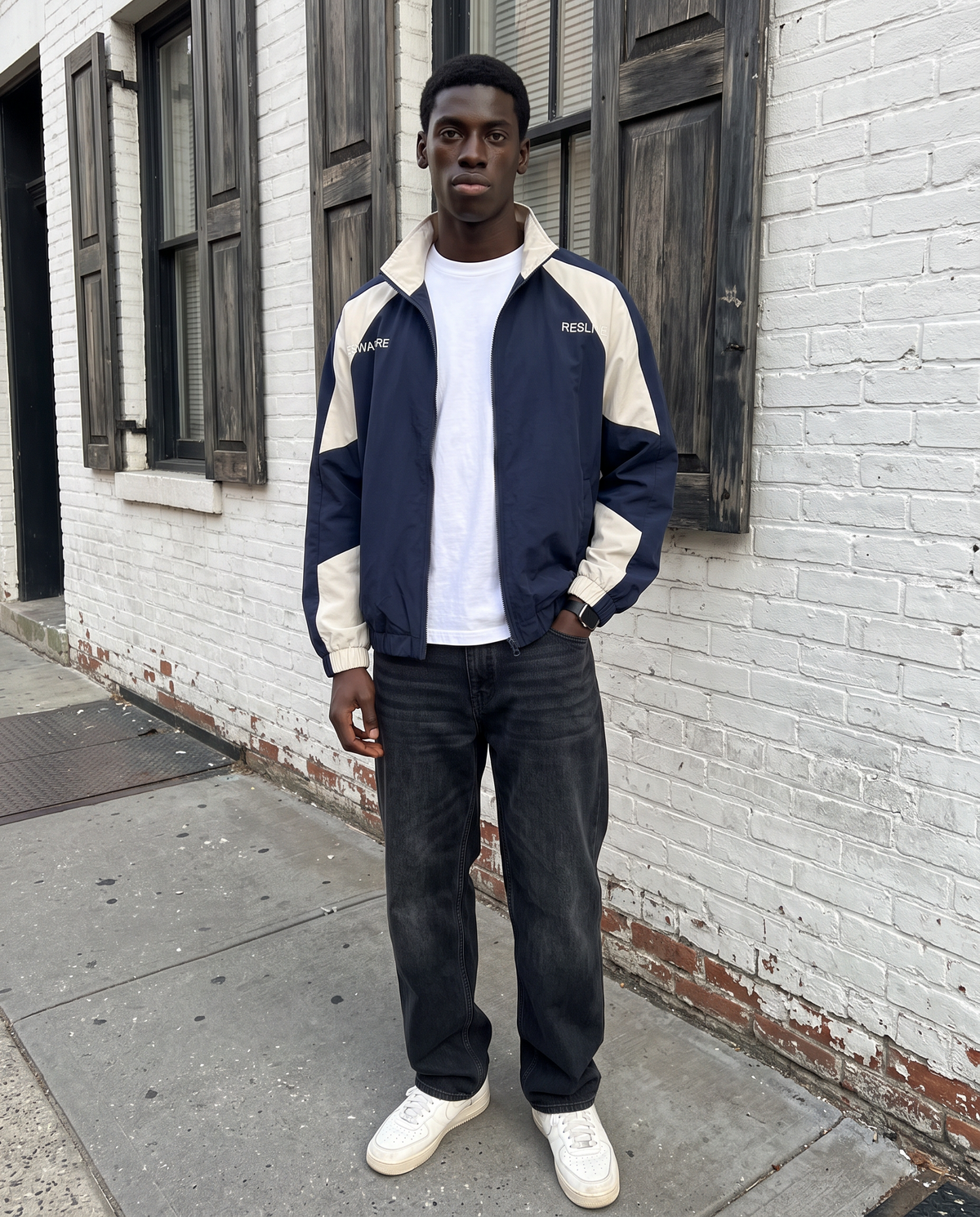 Veste Vintage Universitaire Homme – look lifestyle 2