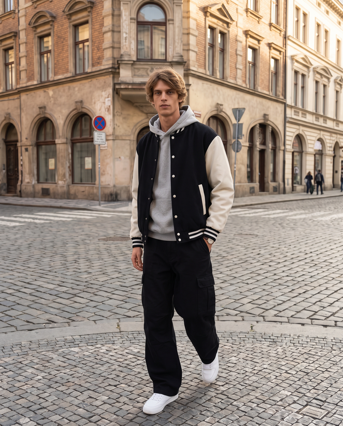 Veste de Baseball Homme – look lifestyle 2
