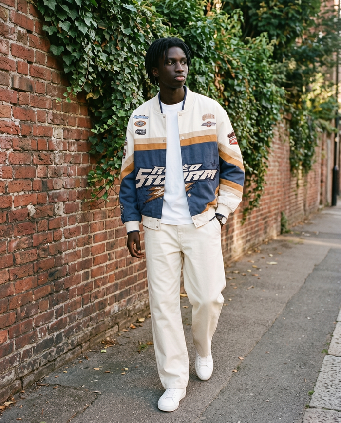Jacket Racing Vintage Homme – look lifestyle 1
