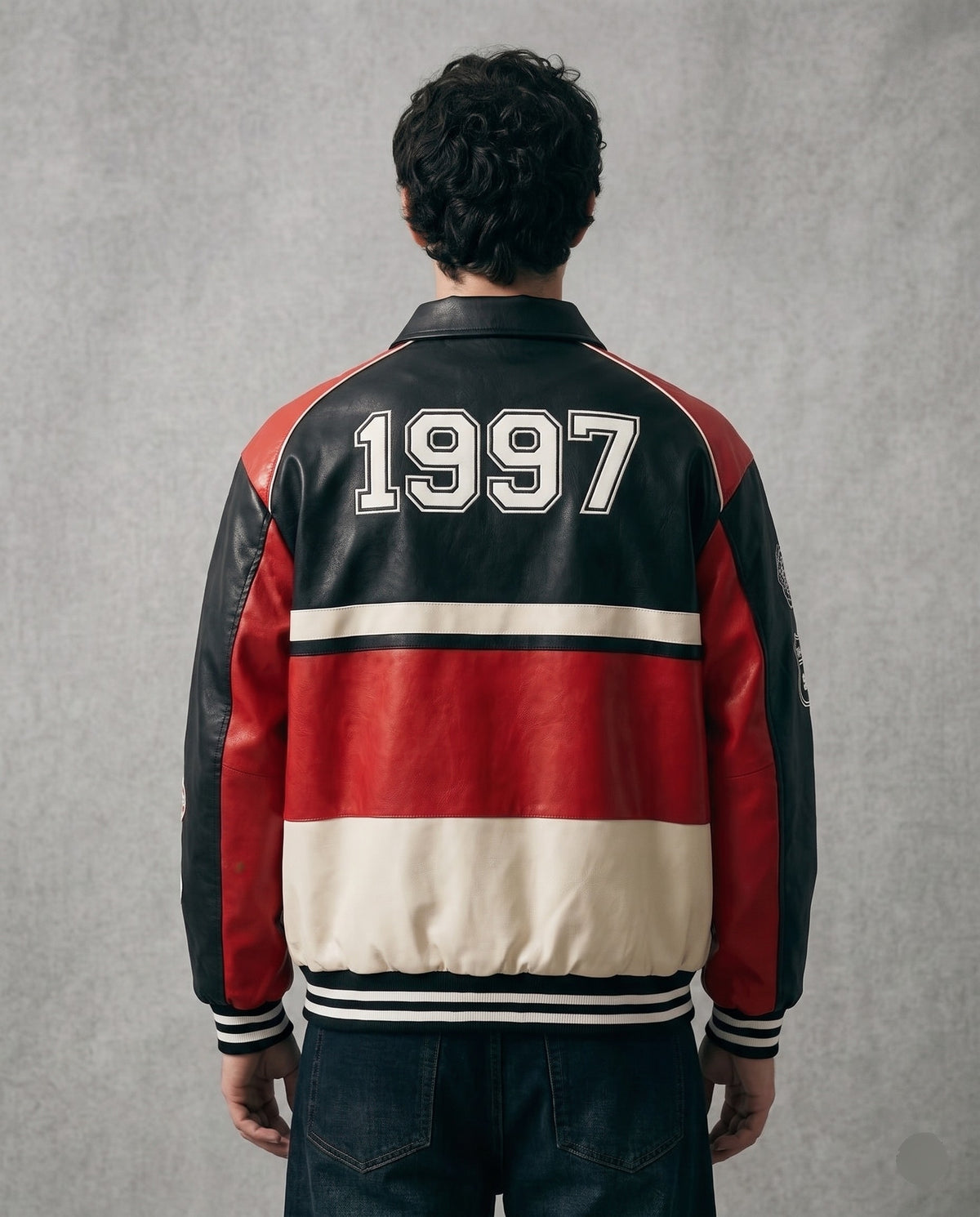 Vintage Racing Jacket rouge vue de dos