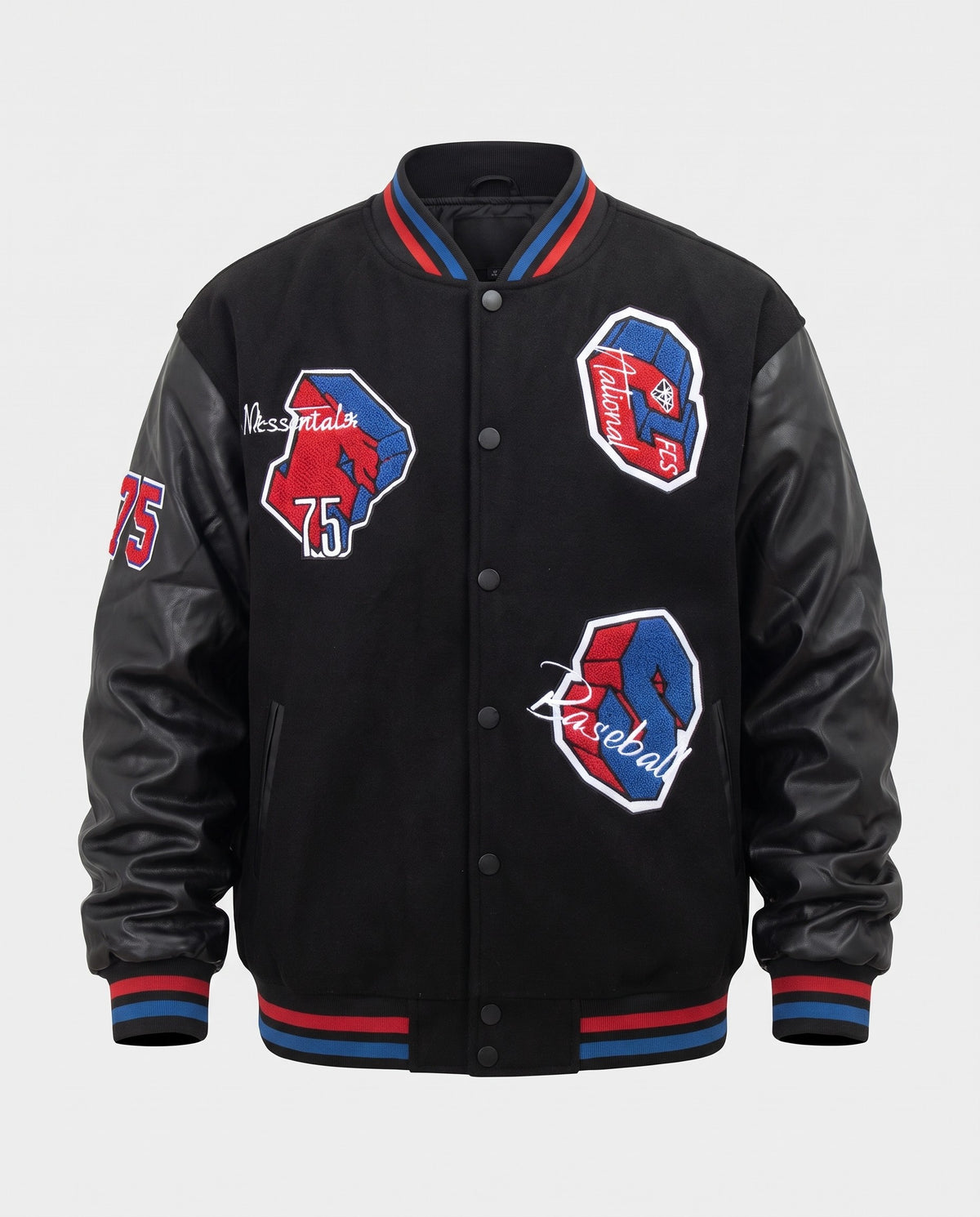 Teddy jacket noire vue de face