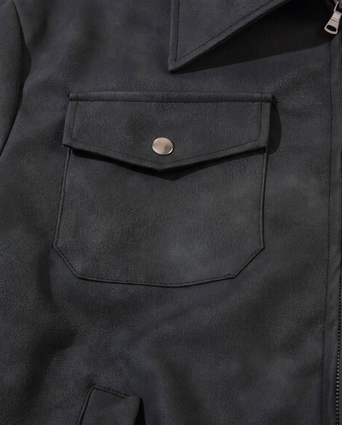 Détail de la poche poitrine de la veste american baseball