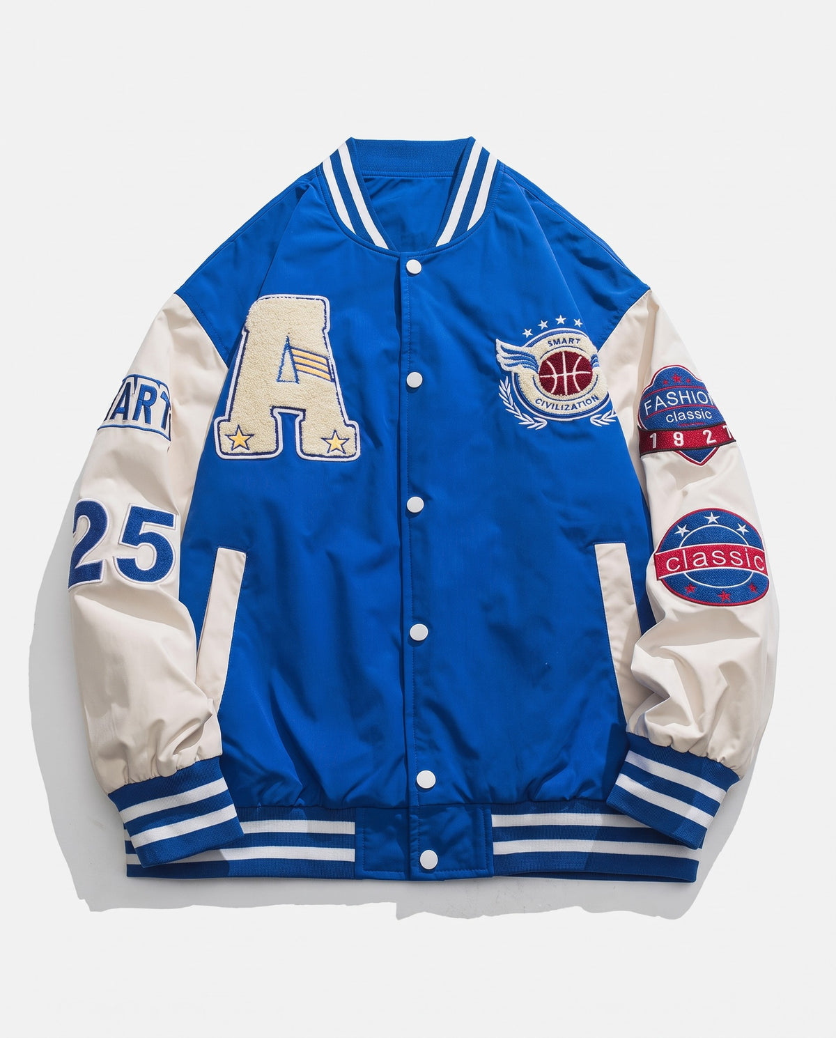 Varsity Jacket bleue à plat