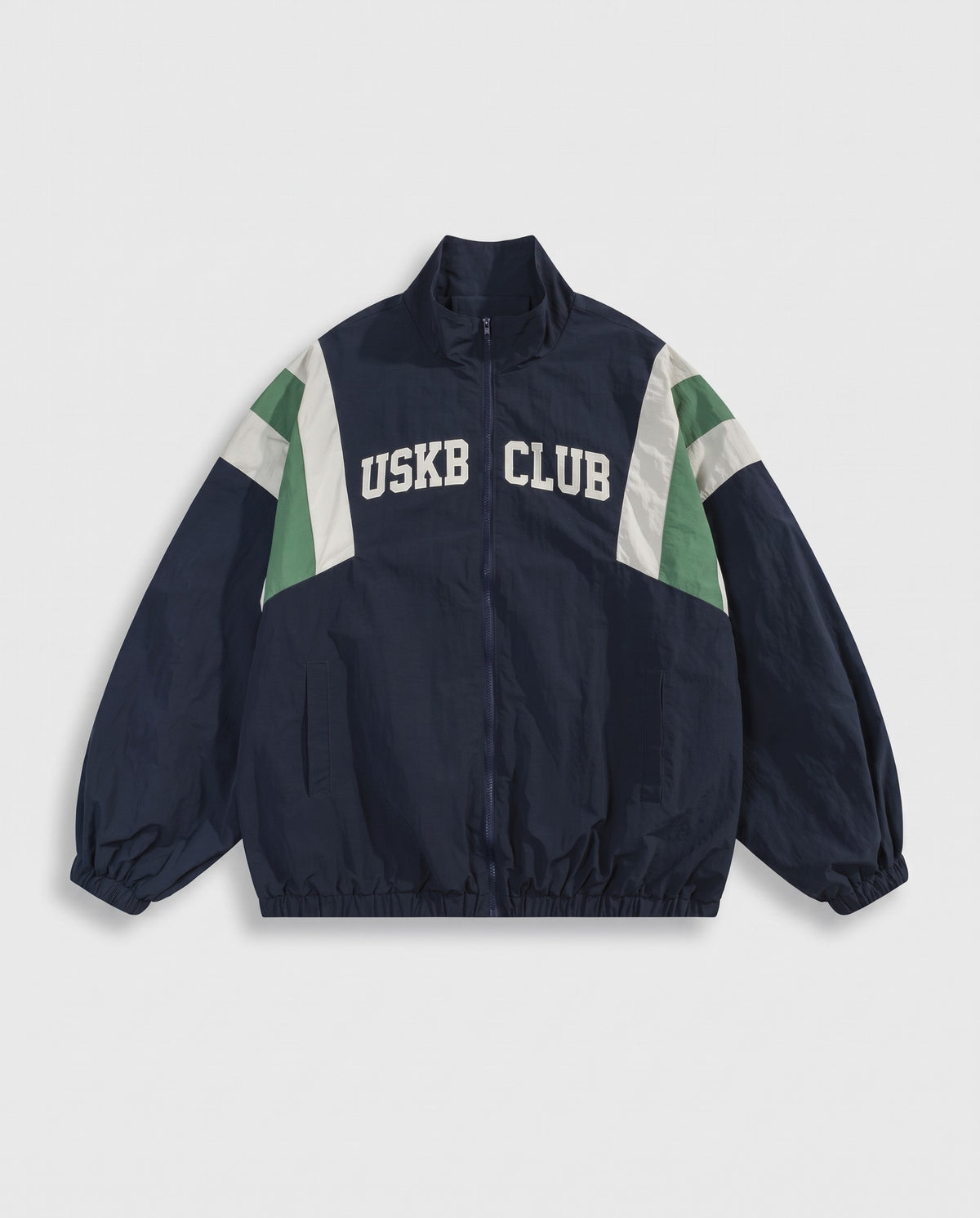 Veste universitaire bleu marine vue de face