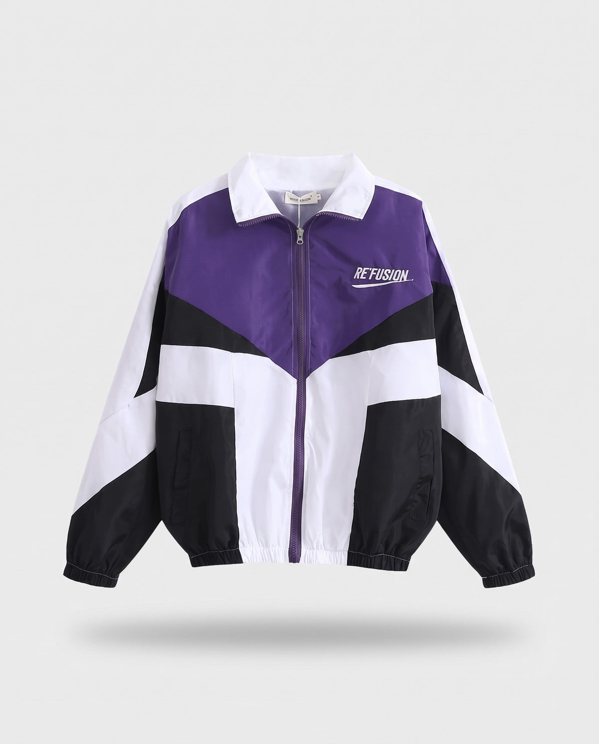 Veste universitaire vintage violette vue de face